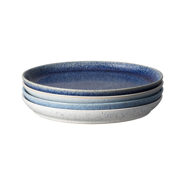 Denby Studio Blue Stoneware Dinner Plate Set & Reviews | Perigold